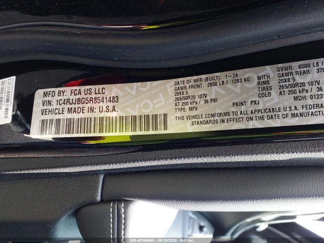 1C4RJJBG5R8541483 Jeep GRAND CHEROKEE L