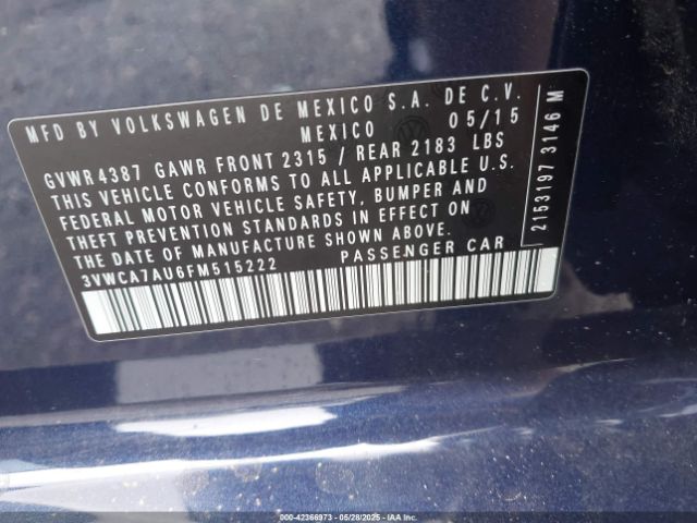 3VWCA7AU6FM515222 Volkswagen Golf Sportwagen Tdi S 4-door