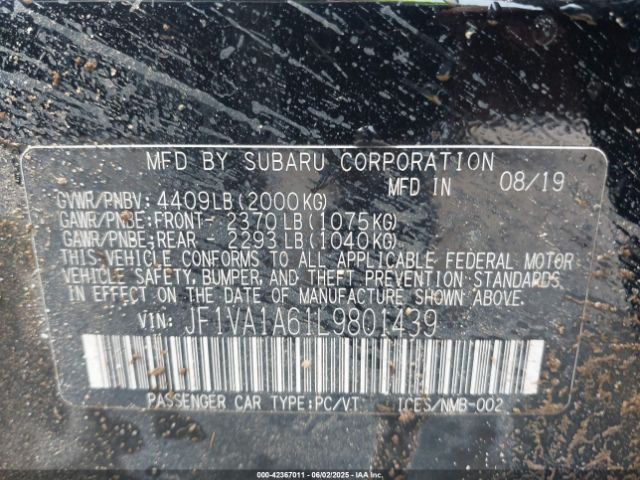 2020 SUBARU WRX JF1VA1A61L9801439 Photo 8