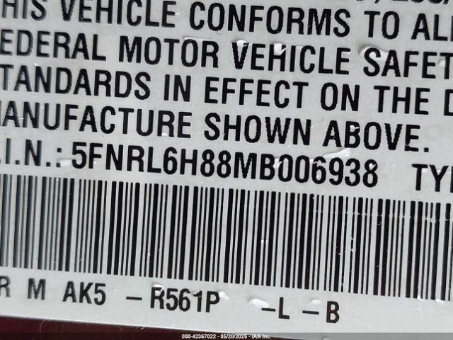 2021 HONDA ODYSSEY 5FNRL6H88MB006938 Photo 8