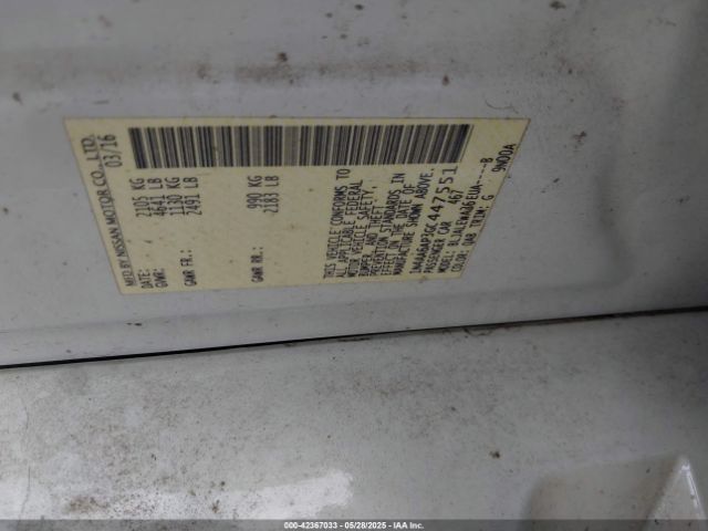 1N4AA6AP3GC447551 Nissan 2016