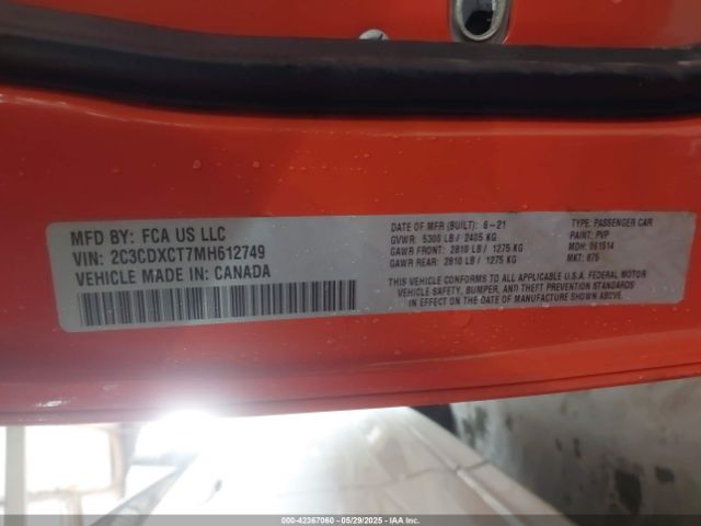 2021 DODGE CHARGER 2C3CDXCT7MH612749 Photo 8