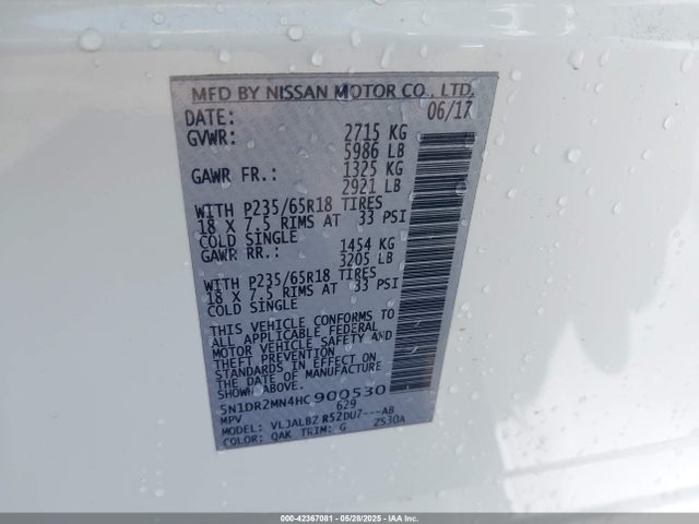 5N1DR2MN4HC900530 Nissan 2017