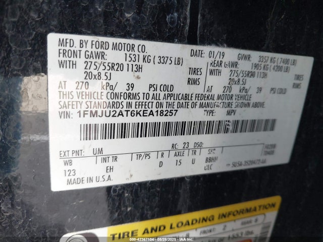 1FMJU2AT6KEA18257 Ford 3.5l gtdi