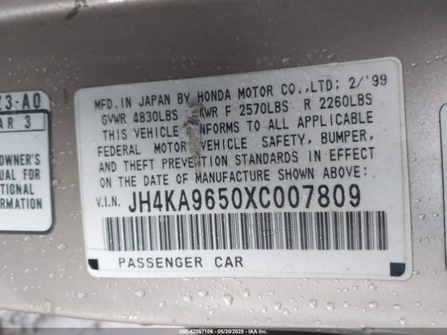 1999 ACURA RL JH4KA9650XC007809 Photo 8