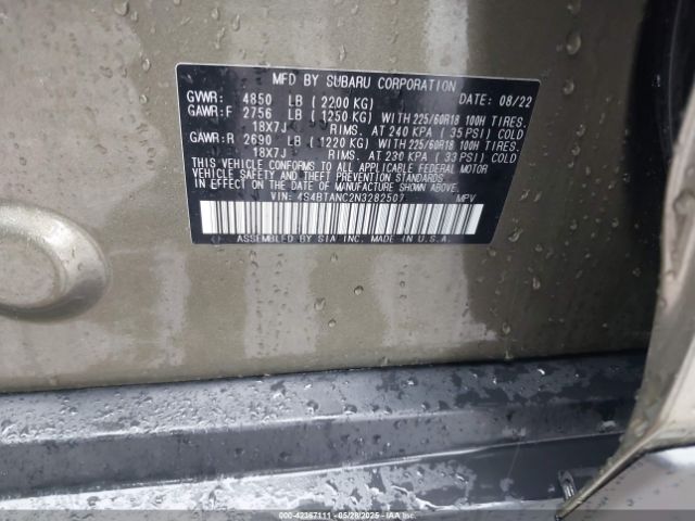 2022 SUBARU OUTBACK 4S4BTANC2N3282507 Photo 8