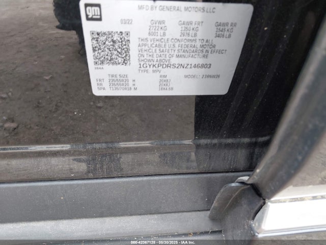 2022 CADILLAC XT6 1GYKPDRS2NZ146803 Photo 8
