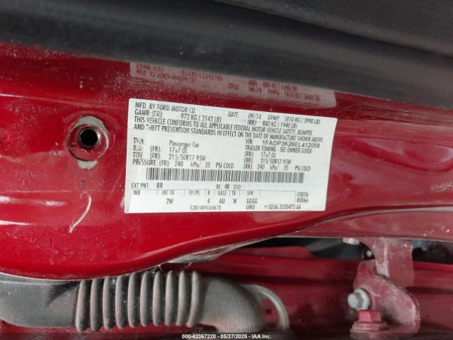 1FADP3K26EL412058 Ford FOCUS SE