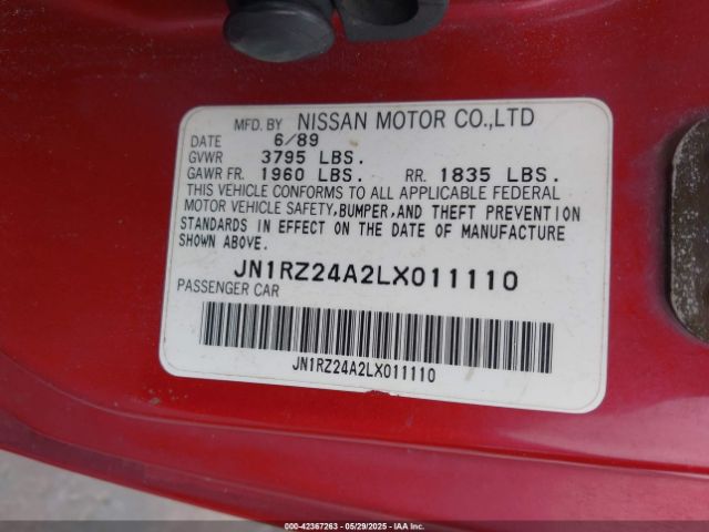 1990 NISSAN 300ZX JN1RZ24A2LX011110 Photo 8