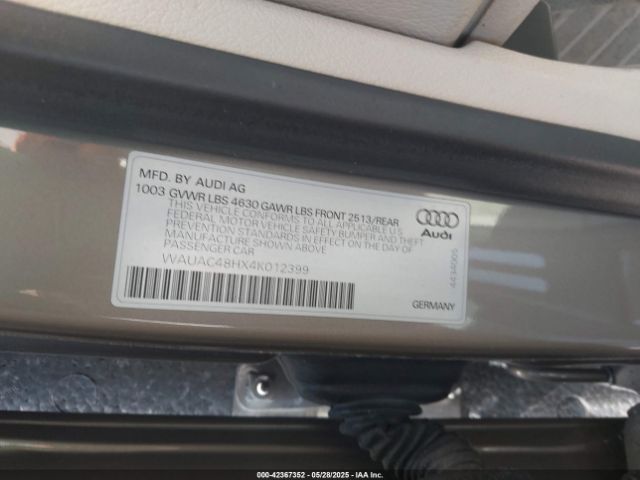 2004 AUDI A4 WAUAC48HX4K012399 Photo 8