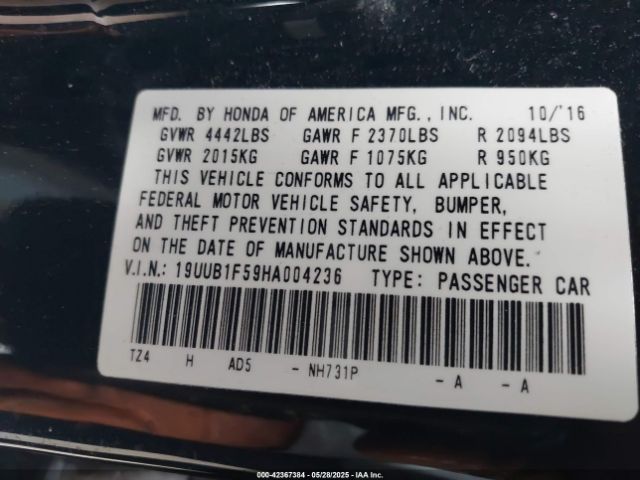 2017 ACURA TLX 19UUB1F59HA004236 Photo 8