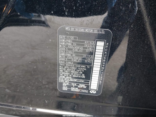 Infiniti QX50 2021 3PCAJ5BA9MF112761 Image 9