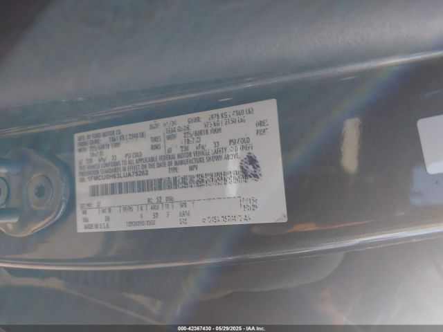 2020 FORD ESCAPE 1FMCU0H63LUA75262 Photo 8
