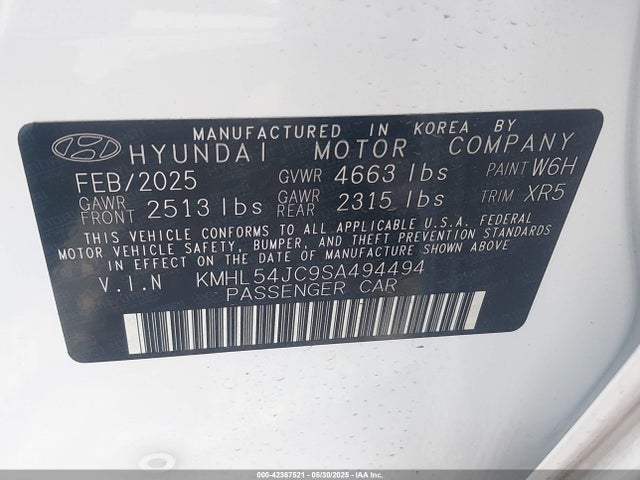 KMHL54JC9SA494494 Hyundai t-gdi theta iii