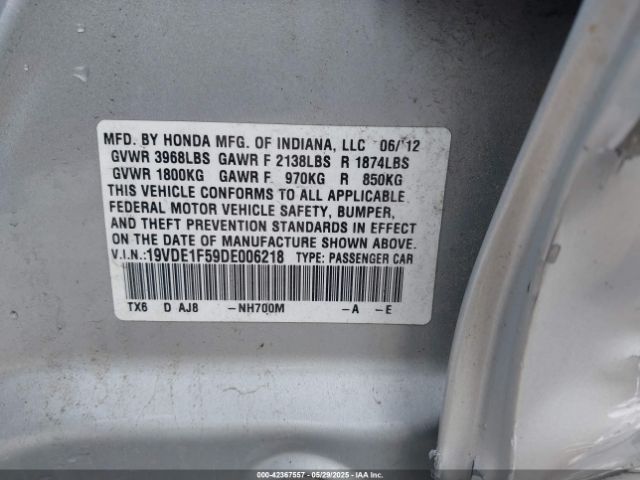 2013 ACURA ILX 19VDE1F59DE006218 Photo 8