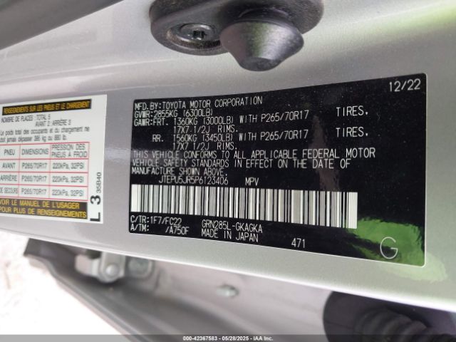 2023 TOYOTA 4RUNNER JTEPU5JR5P6123406 Photo 8