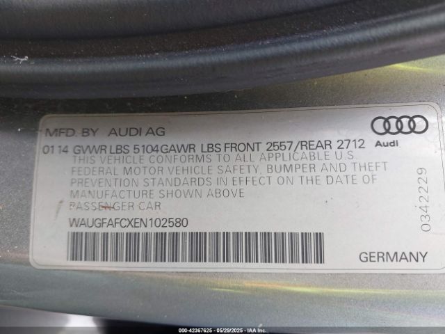 2014 AUDI A6 WAUGFAFCXEN102580 Photo 8