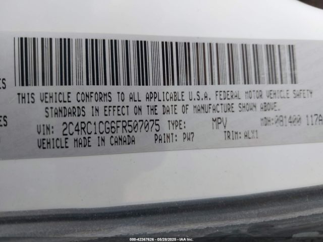 2015 CHRYSLER TOWN & COUNTRY 2C4RC1CG6FR507075 Photo 8