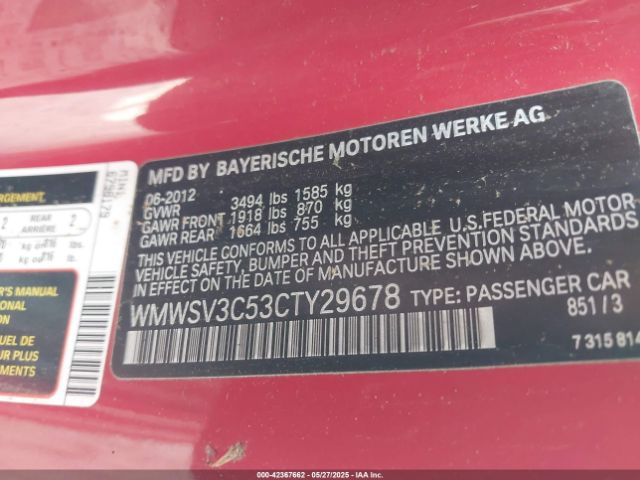 2012 MINI COOPER S WMWSV3C53CTY29678 Photo 8