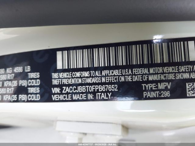 ZACCJBBT0FPB67652 Jeep Renegade Latitude