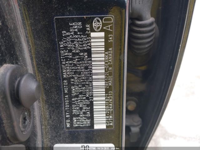 2019 TOYOTA COROLLA 2T1BURHEXKC228081 Photo 8