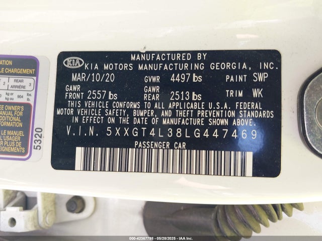 5XXGT4L38LG447469 KIA gdi
