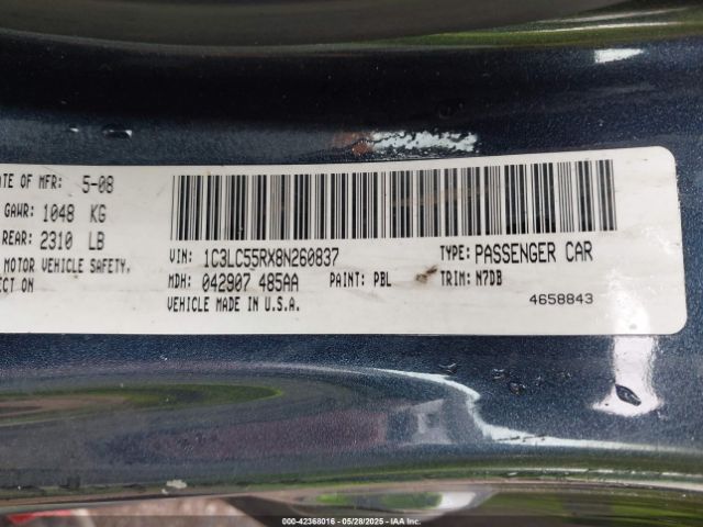 2008 CHRYSLER SEBRING 1C3LC55RX8N260837 Photo 8