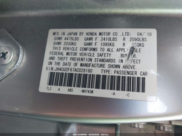 2010 ACURA TSX JH4CU2F67AC028160 Photo 8