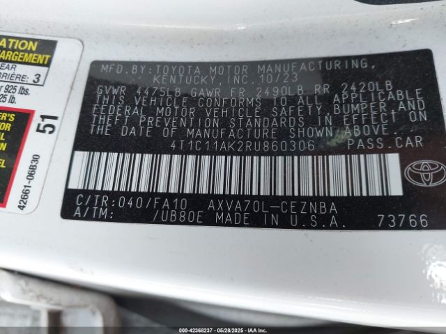 4T1C11AK2RU860306 Toyota a25a-fks