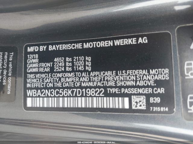 2019 BMW M240I WBA2N3C56K7D19822 Photo 8