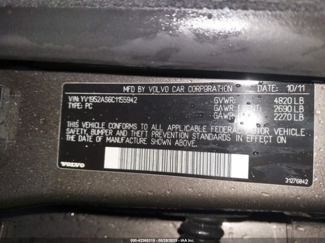 2012 VOLVO S80 YV1952AS6C1155942 Photo 8