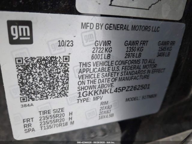 1GKKNKL45PZ262501 GMC lsy