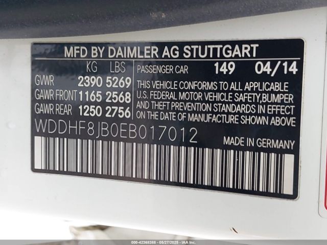 WDDHF8JB0EB017012 Mercedes-Benz E 350 4matic