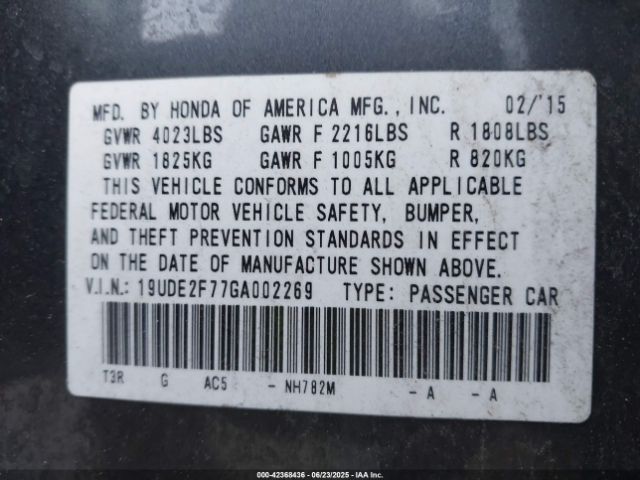 2016 ACURA ILX 19UDE2F77GA002269 Photo 8