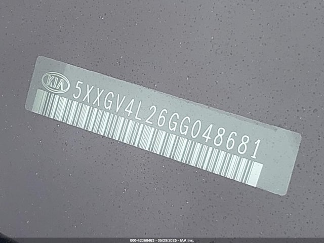 5XXGV4L26GG048681 KIA t-gdi theta ii
