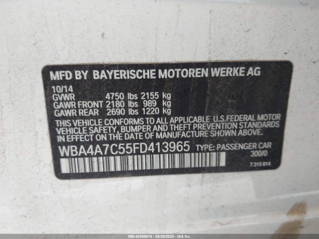 WBA4A7C55FD413965 BMW 428 Gran Coupe Xdrive
