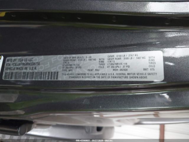 1C4JJXFM6MW538774 Jeep Wrangler Unlimited Rubicon 4x4