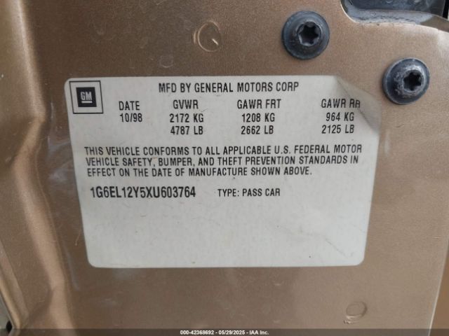 1999 CADILLAC ELDORADO 1G6EL12Y5XU603764 Photo 8