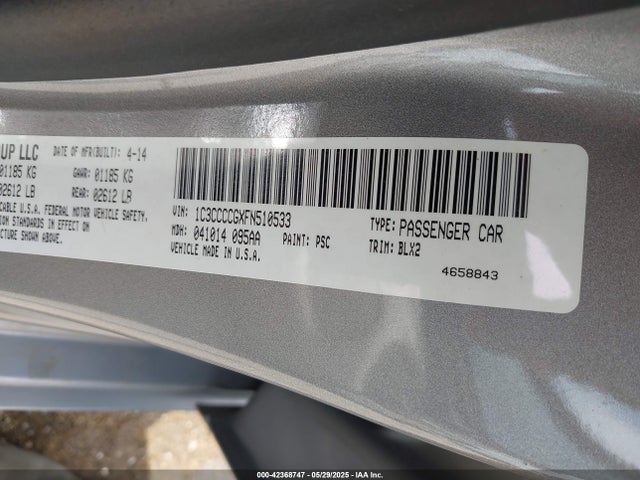 1C3CCCCGXFN510533 Chrysler 2015