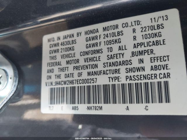 2014 ACURA TSX JH4CW2H67EC000257 Photo 8