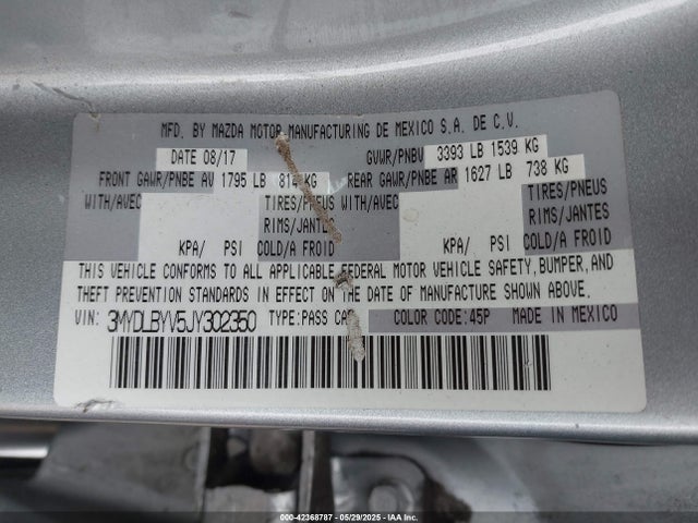3MYDLBYV5JY302350 Toyota p5v