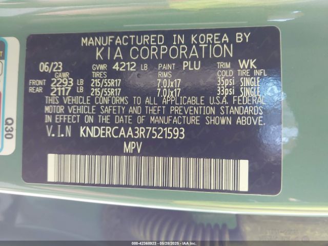 KNDERCAA3R7521593 KIA SELTOS EX