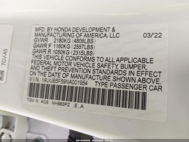 2022 ACURA TLX 19UUB5F59NA001954 Photo 8