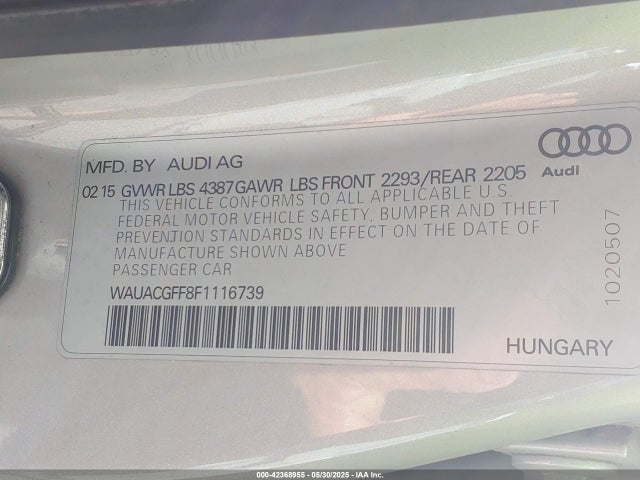 2015 AUDI A3 WAUACGFF8F1116739 Photo 8