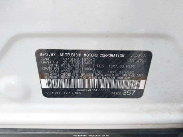 2021 MITSUBISHI OUTLANDER SPORT JA4APUAU9MU006235 Photo 8