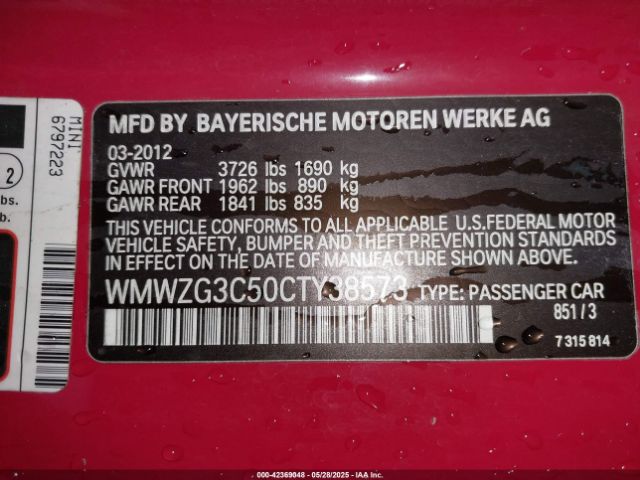 2012 MINI COOPER S CLUBMAN WMWZG3C50CTY38573 Photo 8