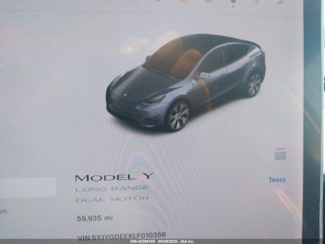 5YJYGDEEXLF010356 Tesla Model Y Long Range