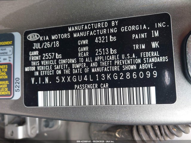 5XXGU4L13KG286099 KIA OPTIMA EX