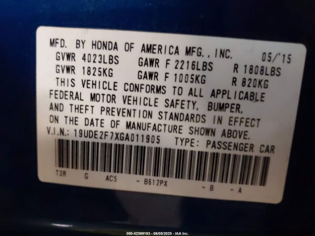 2016 ACURA ILX 19UDE2F7XGA011905 Photo 8
