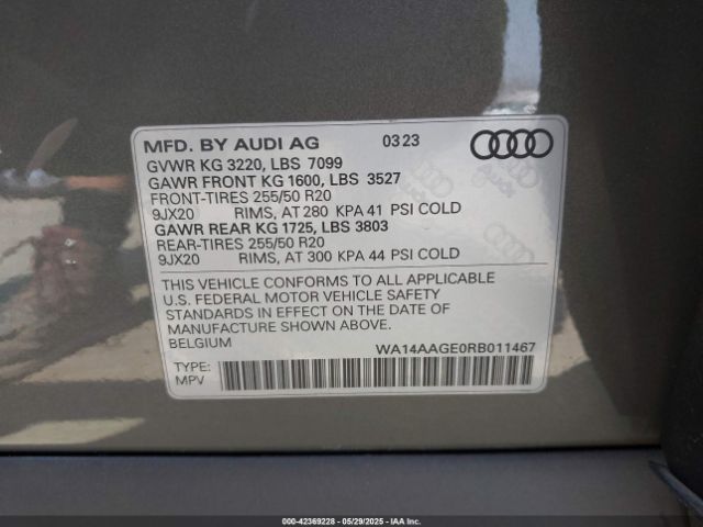 2024 AUDI Q8 E-TRON WA14AAGE0RB011467 Photo 8